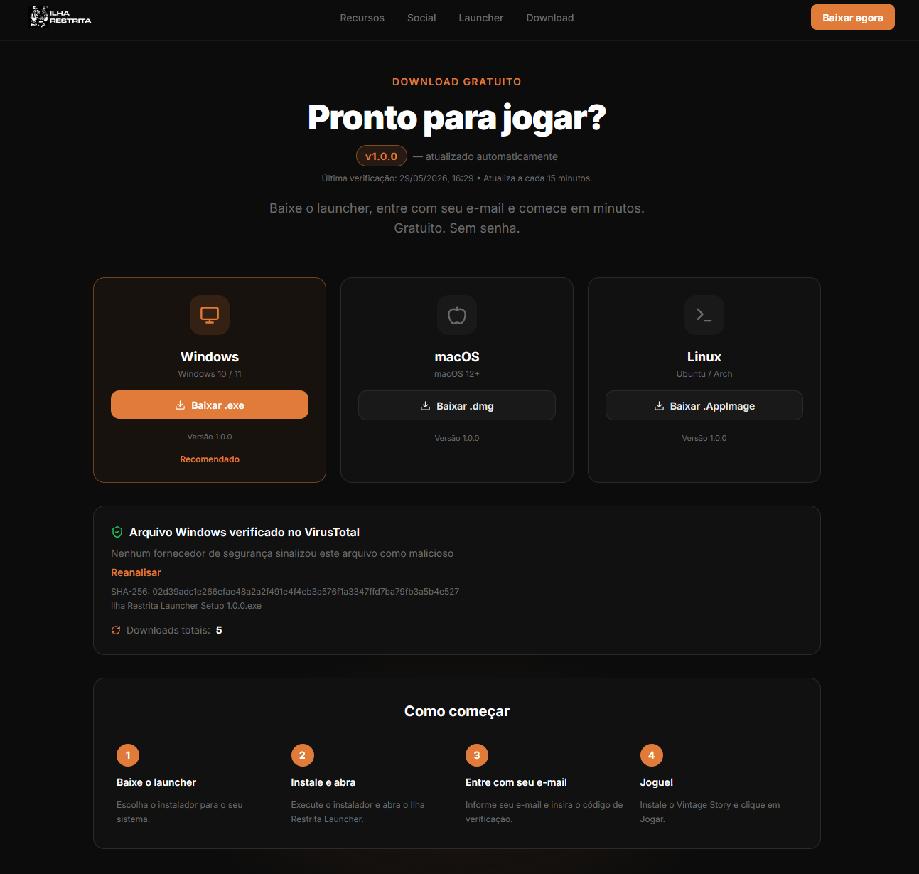Passo 3 - Baixar Launcher