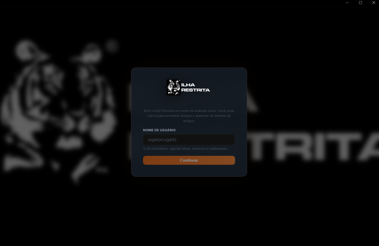 Passo 5 - Criar nick no Launcher